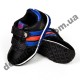 Детские кроссовки Adidas микропора черно-сине-красные