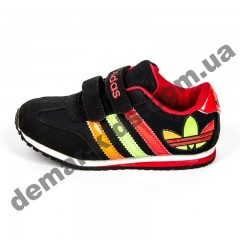 Детские кроссовки Adidas черно-красные