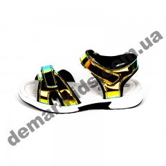 Детские голографические босоножки Apawwa GX187-1 (GX188-1) GOLD золотые