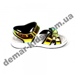 Детские голографические босоножки Apawwa GX187-1 (GX188-1) GOLD золотые