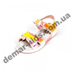 Детские голографические босоножки Apawwa GX187-1 (GX188-1) PINK розово-желтые