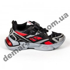 Детские кроссовки Apawwa GC33-1 BLACK черно-красные 32-37