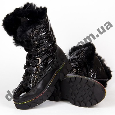 Детские зимние ботинки-трансформеры Apawwa DD51 BLACK 26-31