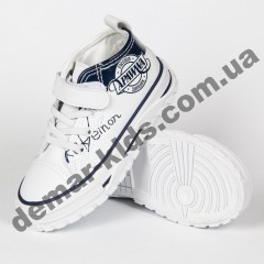 Детские кроссовки кеды Apawwa VQ71-1 WHITE бело-черные 31-36