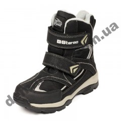 Детские термоботинки B&G Termo HL209-807 черно-серые