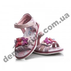Детские ортопедические босоножки Bessky розовые бабочки