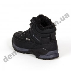 Детские зимние ботинки Clibee черные шнурок ( 32-37 )