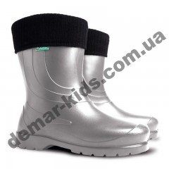 Детские/подростковые резиновые сапоги Demar LAURA C1 серебряный (36-42)