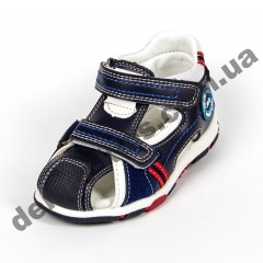 Детские босоножки Jong Golf  A881-1/A885-1 сине-белые
