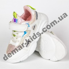 Детские кроссовки Kimbo-o DD56-2C бело-розовые