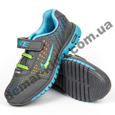 Детские кроссовки Nike серо-голубые пенка