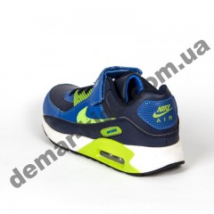 Детские кроссовки NIKE AIR MAX сине-зеленые липучка