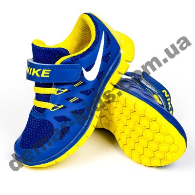 Детские кроссовки NIKE сине-желтые