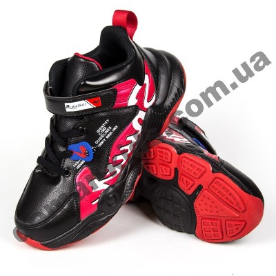 Детские кроссовки R-Walker черно-красные ( 32-37 ) 