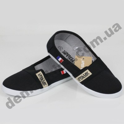 Детские слипоны SLIP ON Super-gear черные унисекс