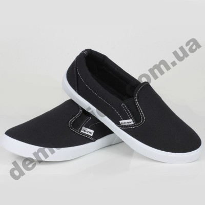 Детские слипоны SLIP ON Wink черные ( подросток )