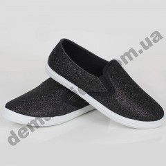 Детские слипоны SLIP ON Wink черные перламутр