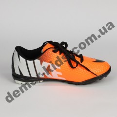 Детские футбольные сороконожки Nike оранжево-черные - 2