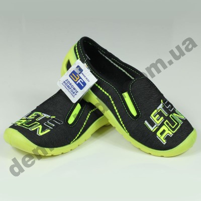 Детские тапочки 3F Fredom For Feet JOWISZ 4RX2/3 черно-зеленые