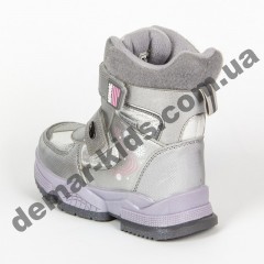 Детские термоботинки Том М C-T7832-C серебряные 27-32