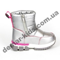 Детские дутики Том М C-T7700-E серебристо-розовые 23-28