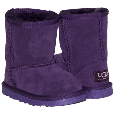 Детские угги UGG  KIDS CLASSIC SHORT (фиолетовый замш )