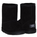Детские угги UGG KIDS CLASSIC SHORT (черный замш )