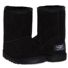 Детские угги UGG  KIDS CLASSIC SHORT (черный замш )