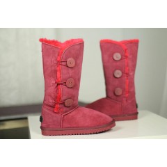 Подростковые / женские угги UGG Classic Tall пуговицы ( бордо )