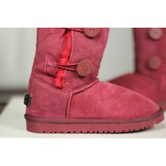 Подростковые / женские угги UGG Classic Tall пуговицы ( бордо )