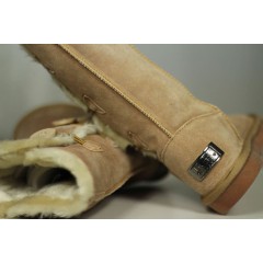 Подростковые / женские угги UGG Classic Tall пуговицы ( бежевые )