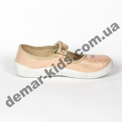 Детские тапочки Waldi Алина сердечки мелкие золото 24-30