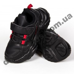 Детские кроссовки Baas K6802-1 черно-красные 25-30