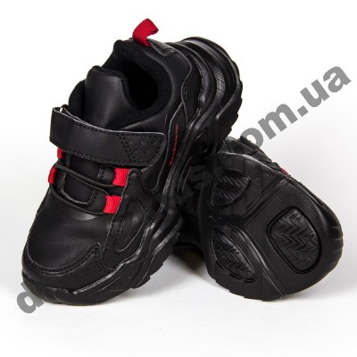 Детские кроссовки Baas K6802-1 черно-красные 25-30