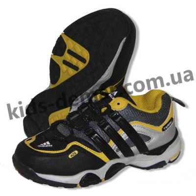 Детские кроссовки Adidas серо-желтые ( шнурок )