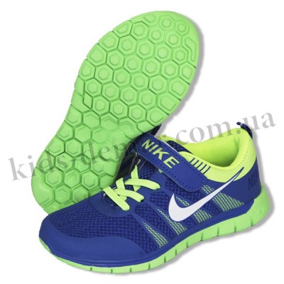 Детские кроссовки NIKE сине-зеленые