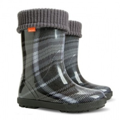 Резиновые сапоги DEMAR HAWAI LUX PRINT ae ( серый плед )