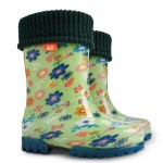 Детские резиновые сапоги Demar TWISTER LUX PRINT U ( лужайка )