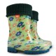 Детские резиновые сапоги Demar TWISTER LUX PRINT U ( лужайка )